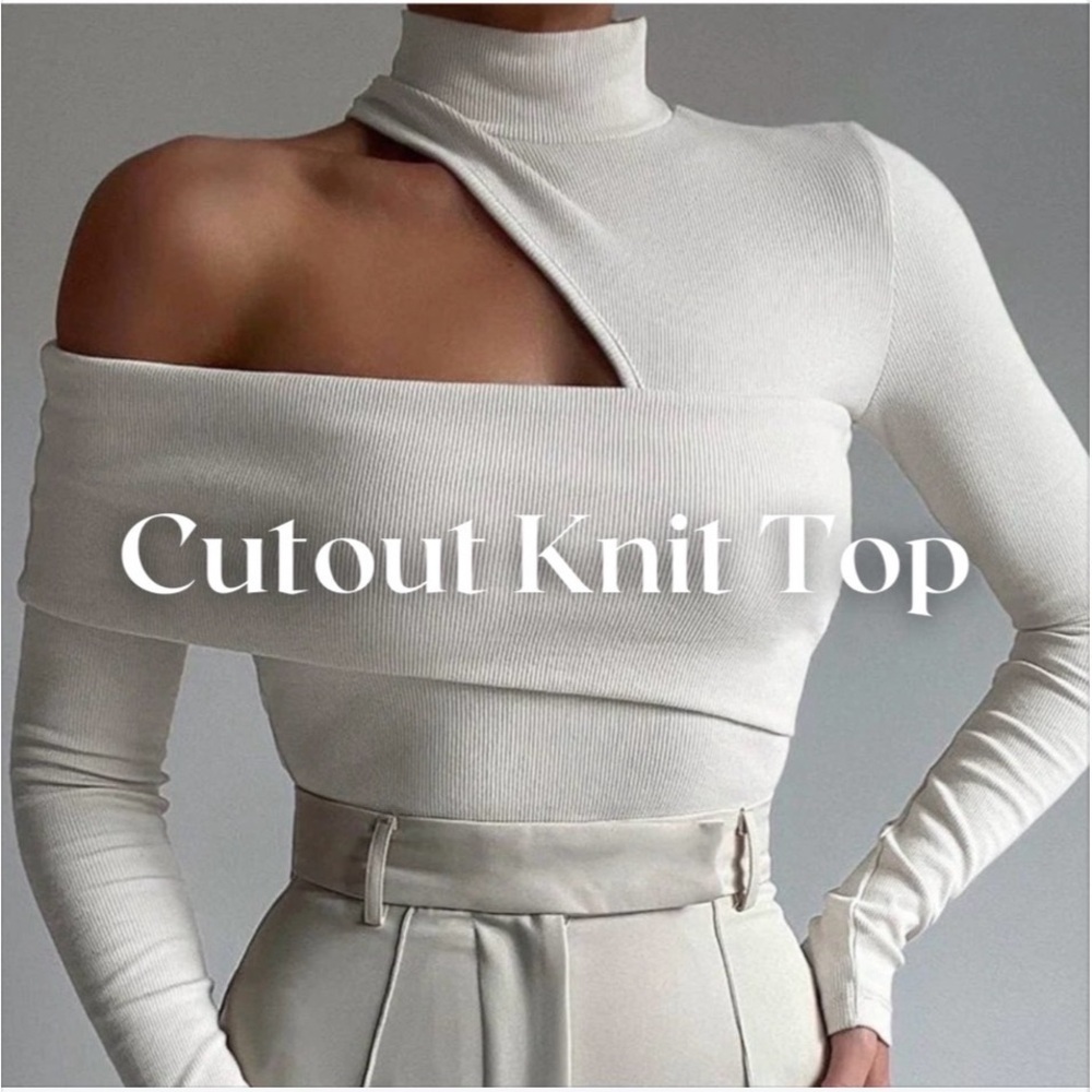 Comments - White Asymmetrical Ribbed Top